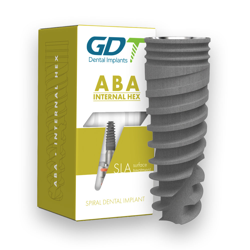 Implantes GDT Implante espiral ABA, hexágono interno 