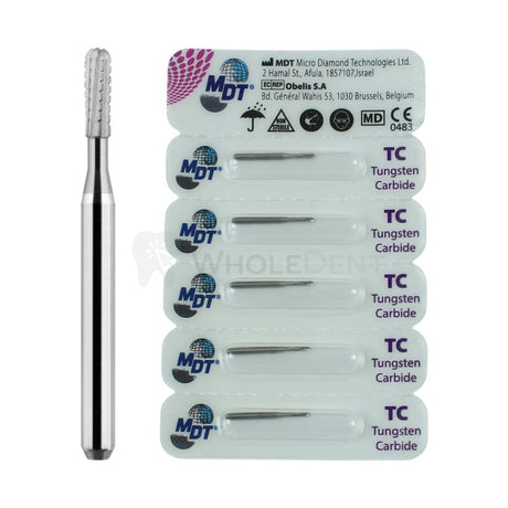 Mdt Domed Fissure Plain Cut Fg Carbide Burs