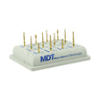  Mdt Helix Kit - Gold Spiral Diamond Burs 