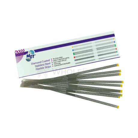  Mdt Perforated Double-Sided Diamond Finishing Strips - 10Pcs Metal 