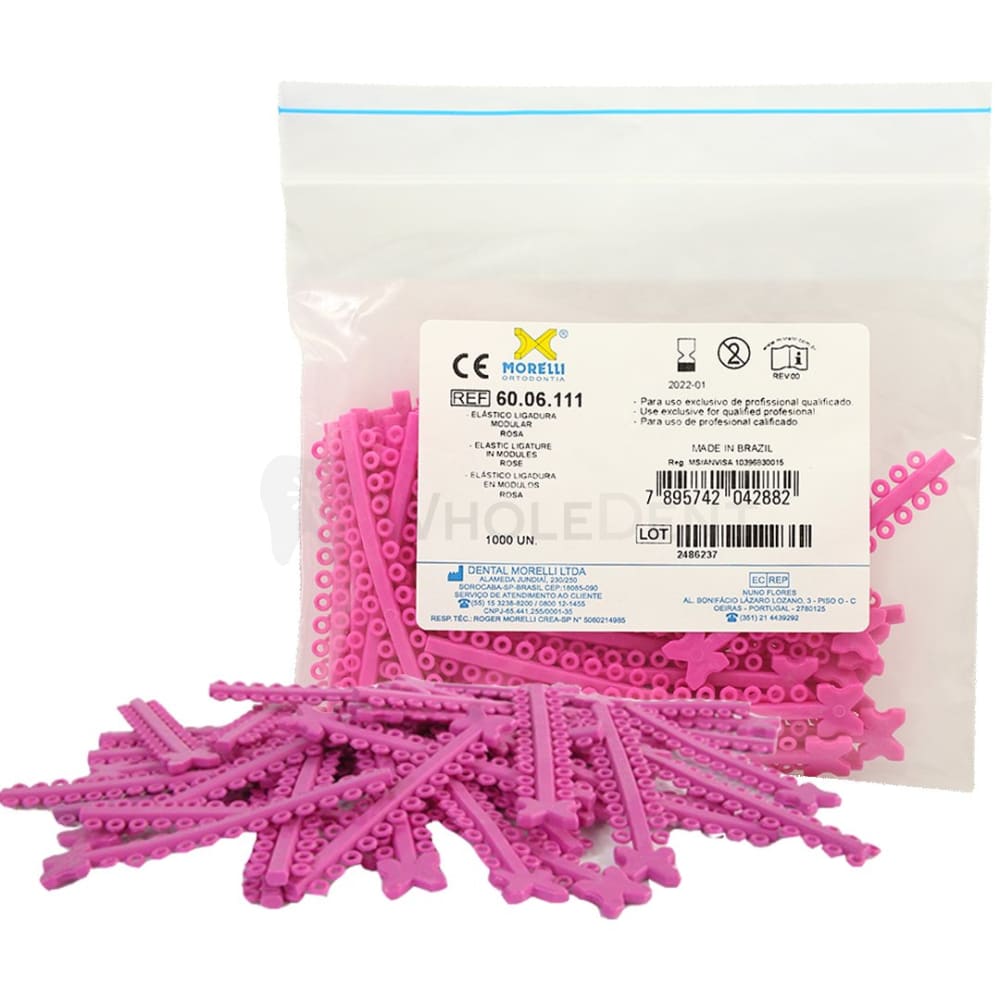 Morelli Elastic Ligature Modules Pink Color-Orthodontic Elastic-WholeDent.com