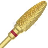 Wilson Cross Cut Fine Flame Gold Carbide Bur